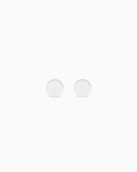 a|x armani exchange Sterling silver cufflinks with milleraies insert