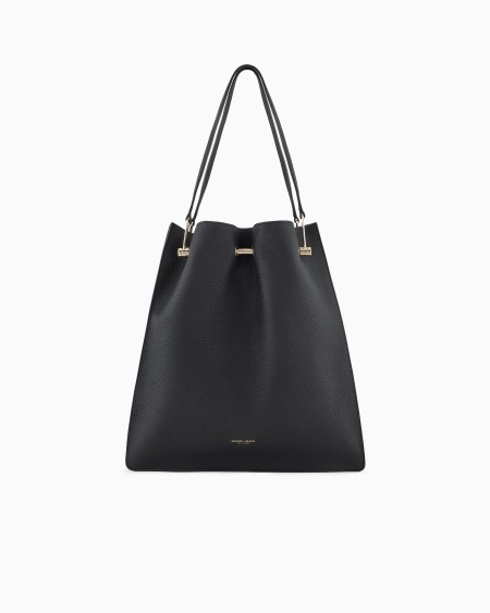 a|x armani exchange Medium shopper bag in pebbled leather