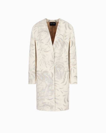 a|x armani exchange Fil coupé tussah silk overcoat