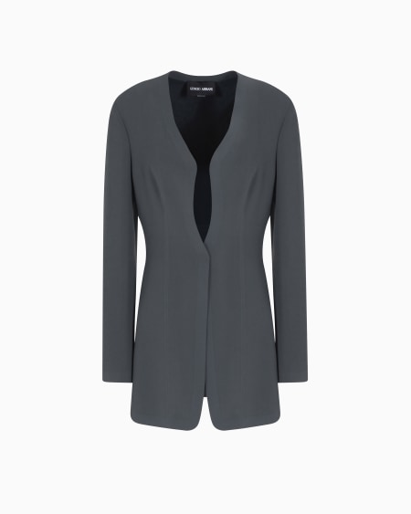 a|x armani exchange Long jacket in technical cady