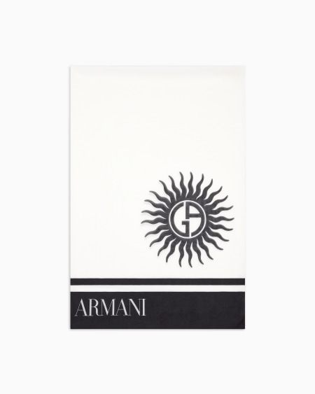 a|x armani exchange Two-tone printed cotton sarong