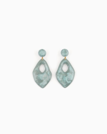 a|x armani exchange Mother-of-pearl effect clip-on pendant earrings