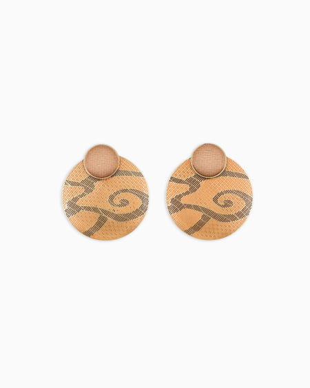 a|x armani exchange Brass and resin clip-on earrings