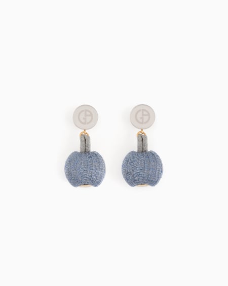 a|x armani exchange Viscose tubular clip earrings