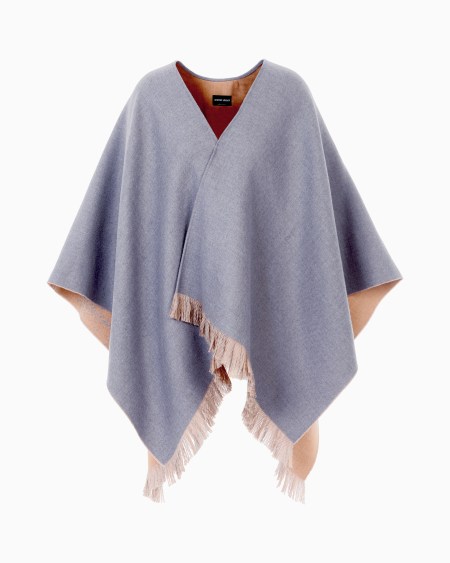 a|x armani exchange Wool cape with GA logo