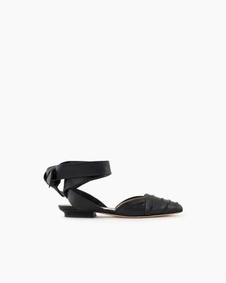 a|x armani exchange Nappa leather d'Orsay ballerinas