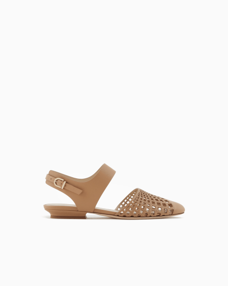 a|x armani exchange Leather ballerinas