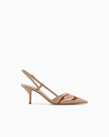 a|x armani exchange Leather and suede slingbacks