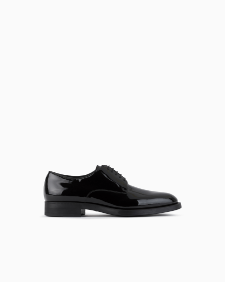 a|x armani exchange Patent-leather Derby shoes