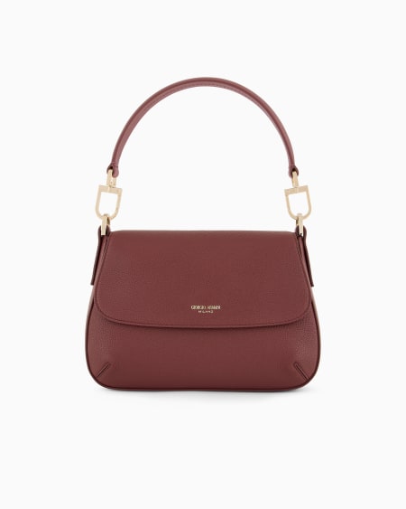 a|x armani exchange ASV small la Prima Soft pebbled leather bag