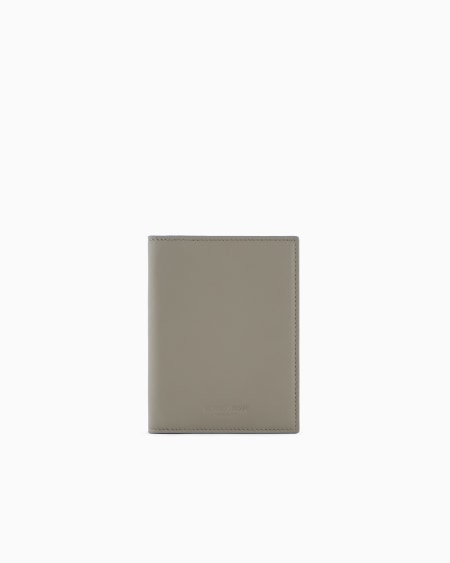 a|x armani exchange Nappa leather bifold passport holder