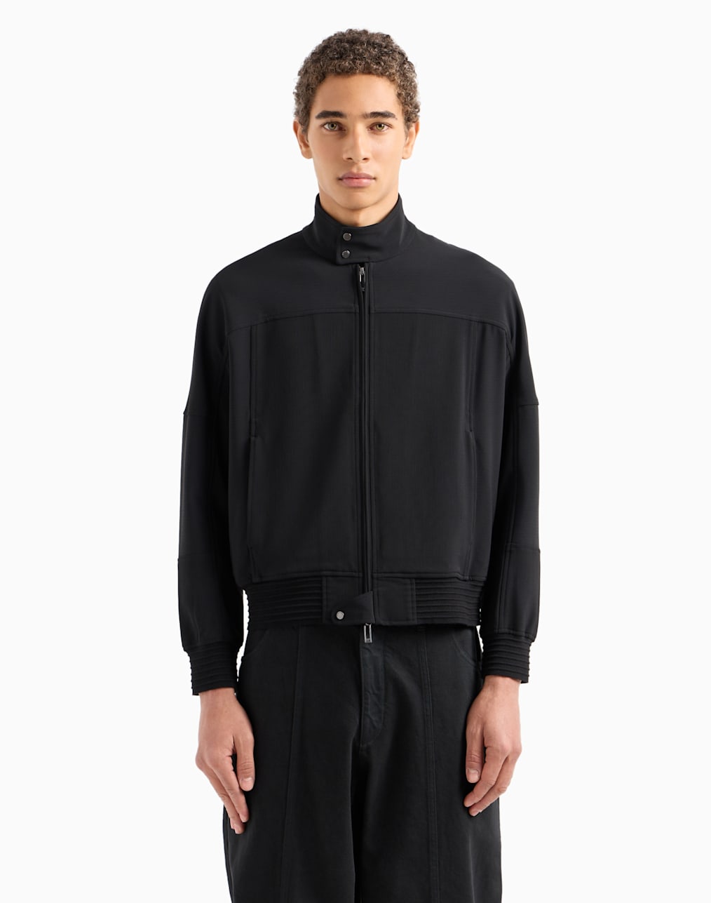 Semi-aniline nappa lambskin blouson with full-length zip | Emporio