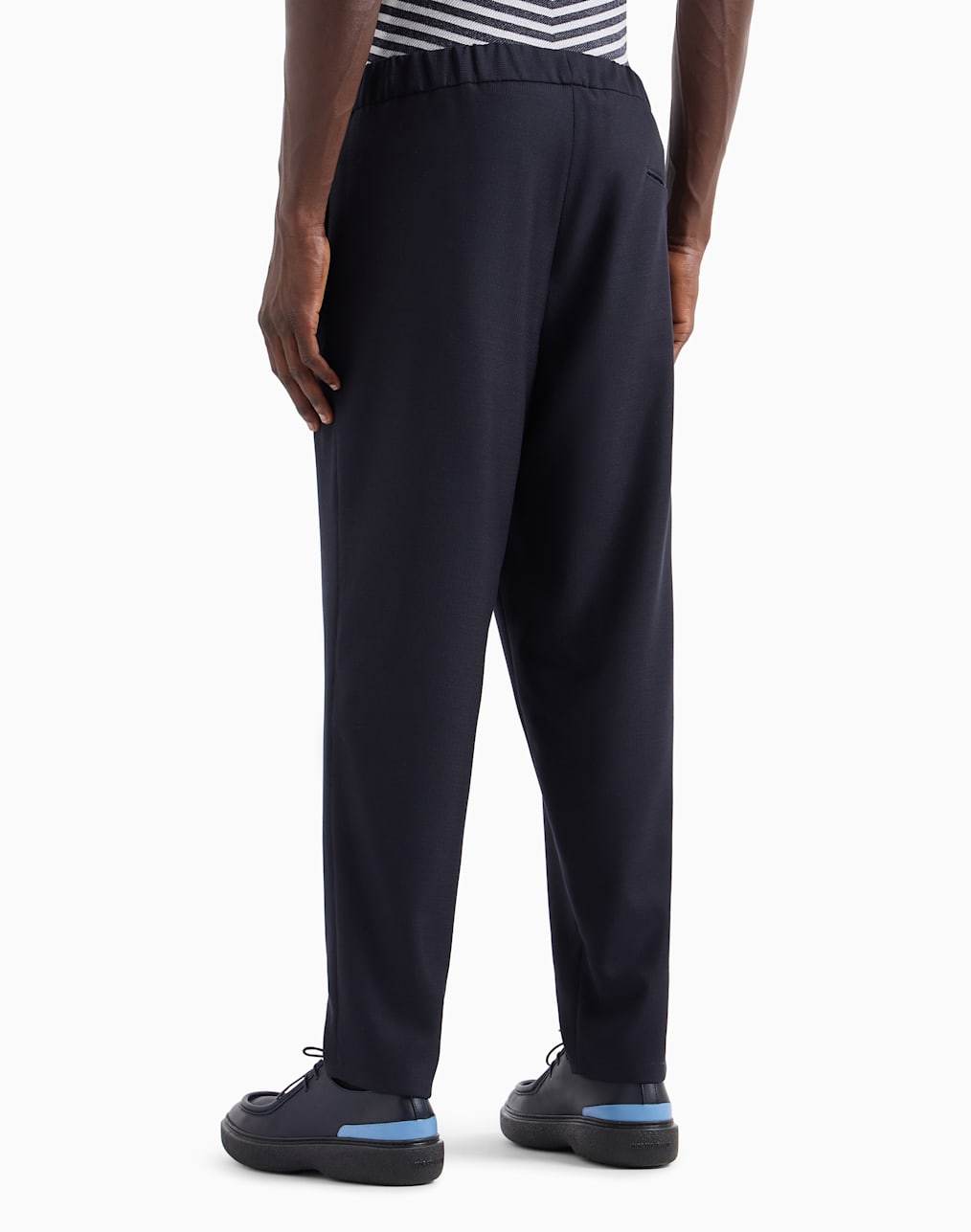 Denim Collection five-pocket trousers in chevron jacquard