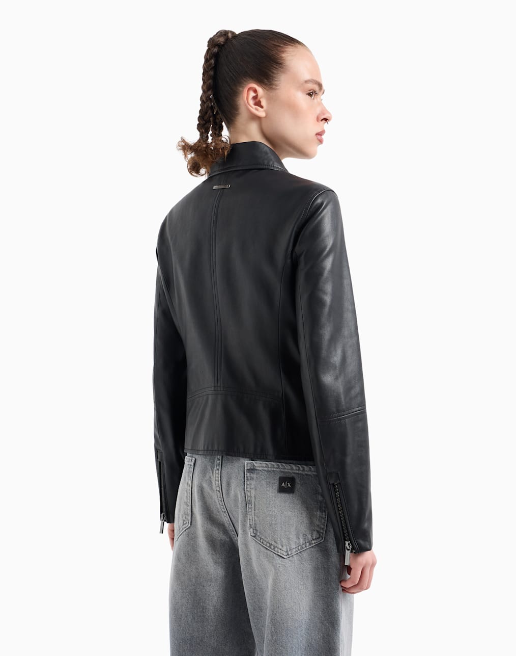 Biker jacket with decorative stitching | Armani Exchange US