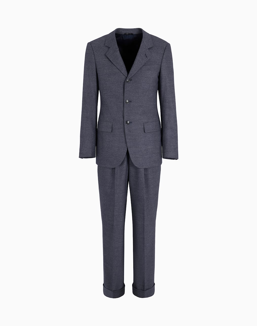Heritage Line double-breasted suit in chevron virgin wool and