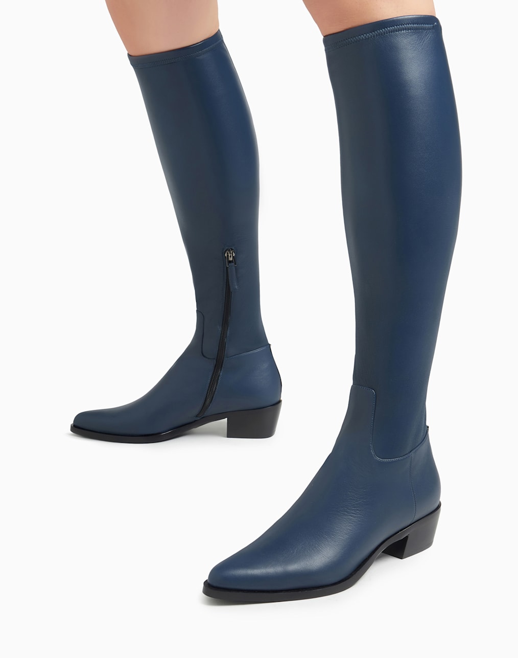 Boots in leather with rubber details | Giorgio Armani US