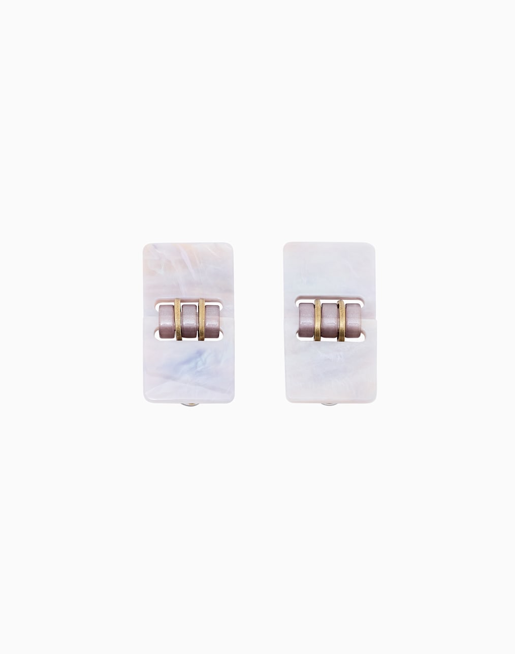 marble-effect-resin-clip-on-earrings-pink--giorgio-armani