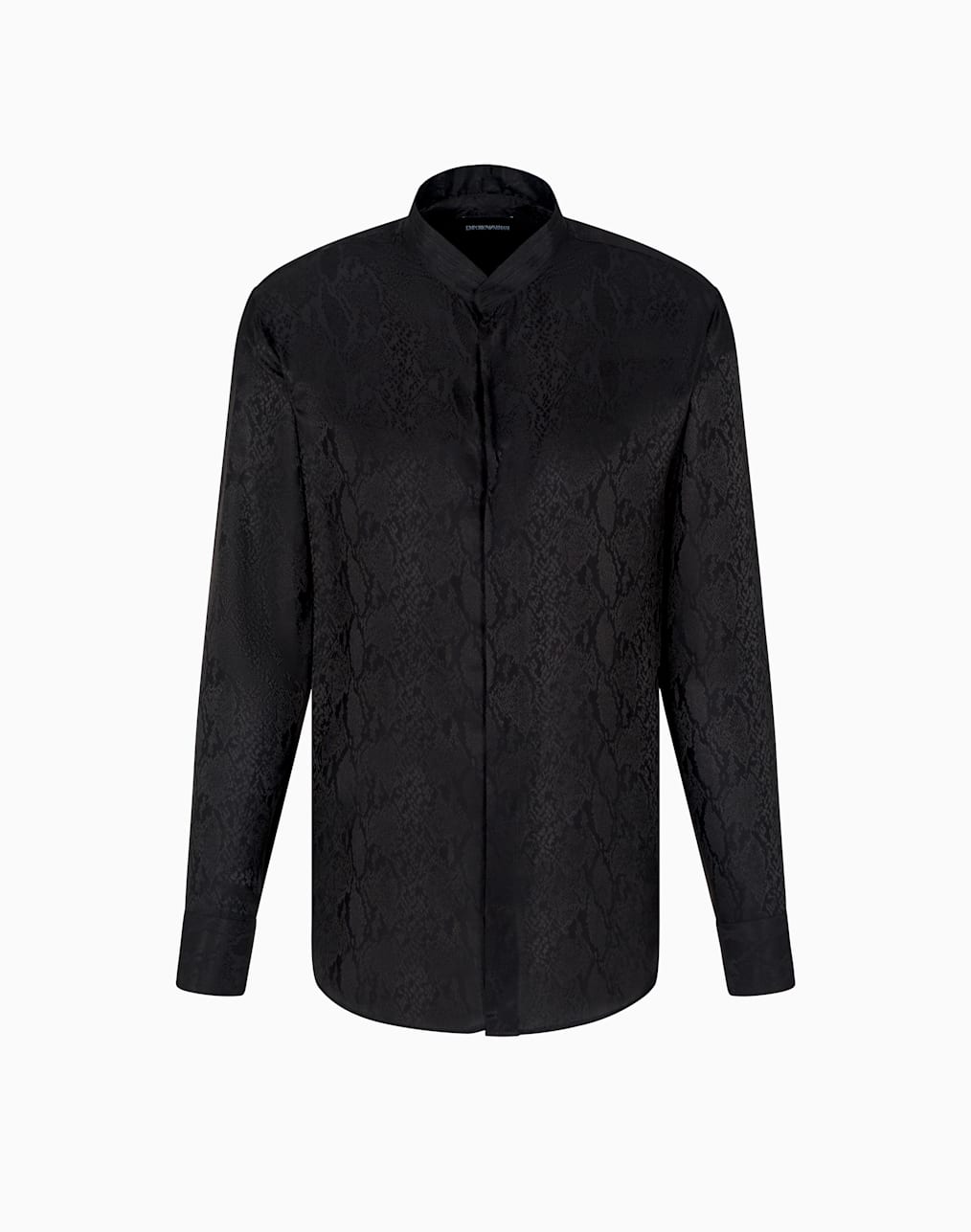 silk-blend-animal-jacquard-shirt-with-guru-collar-black--emporio-armani