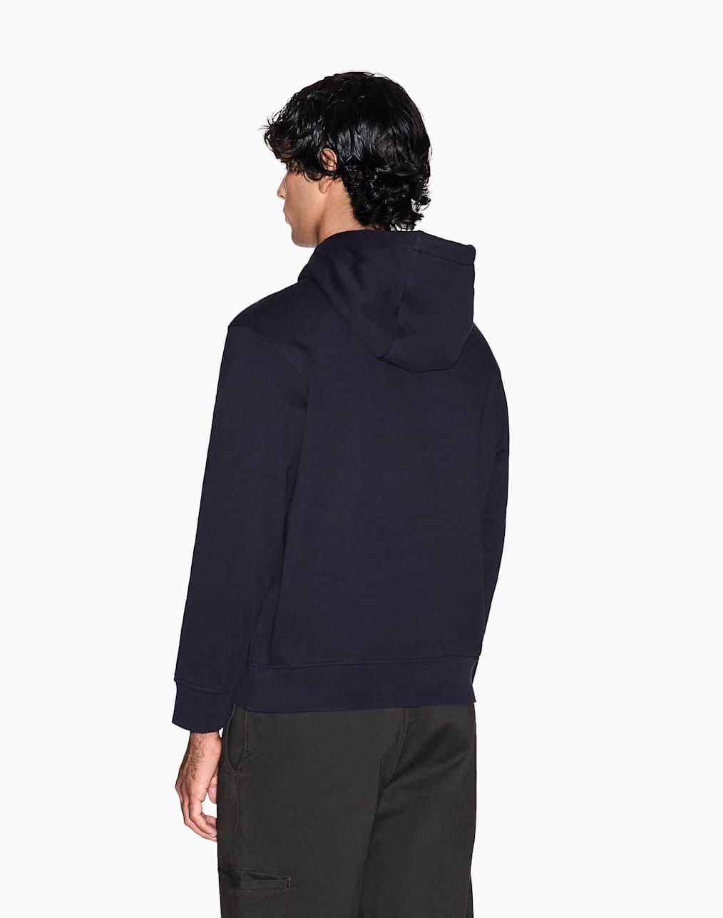 Stretch cotton zip-up hoodie man | Armani Exchange US