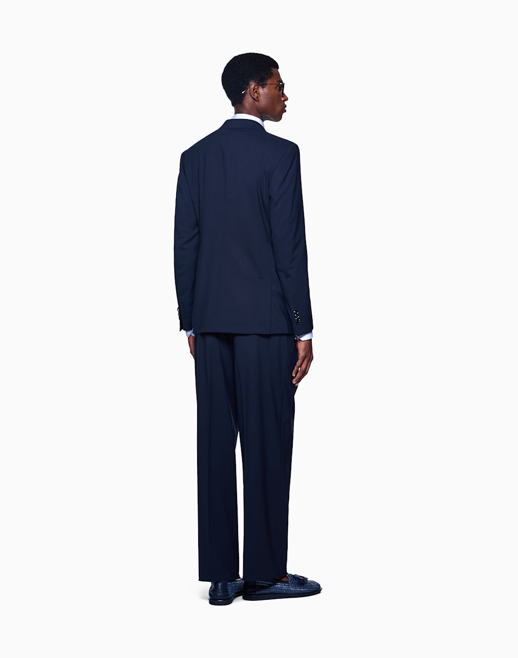 Royal Line double-breasted suit in canneté wool crêpe | Giorgio