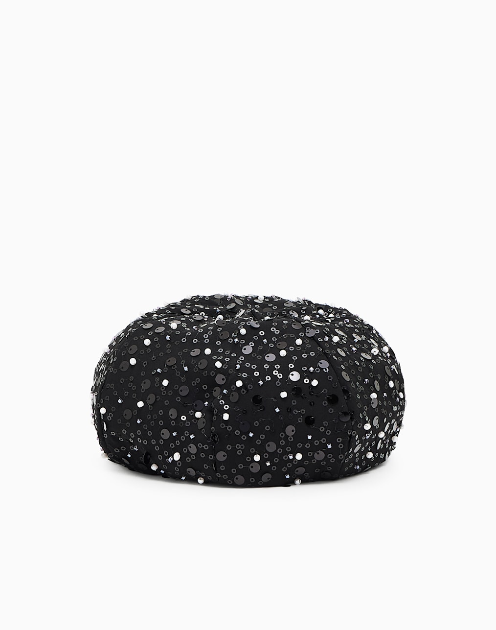 georgette-beret-with-beads-and-sequins-black--emporio-armani