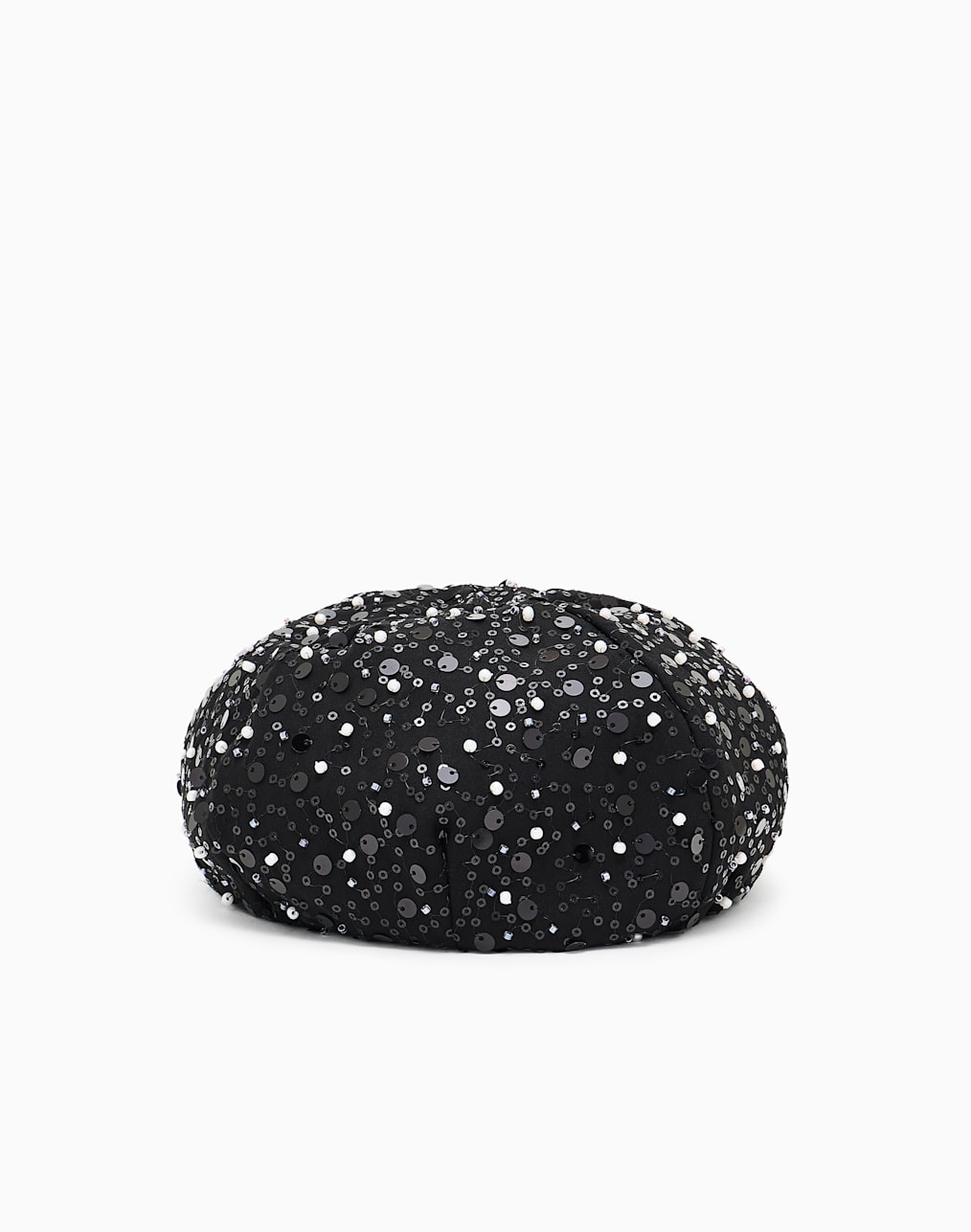 georgette-beret-with-beads-and-sequins-black--emporio-armani