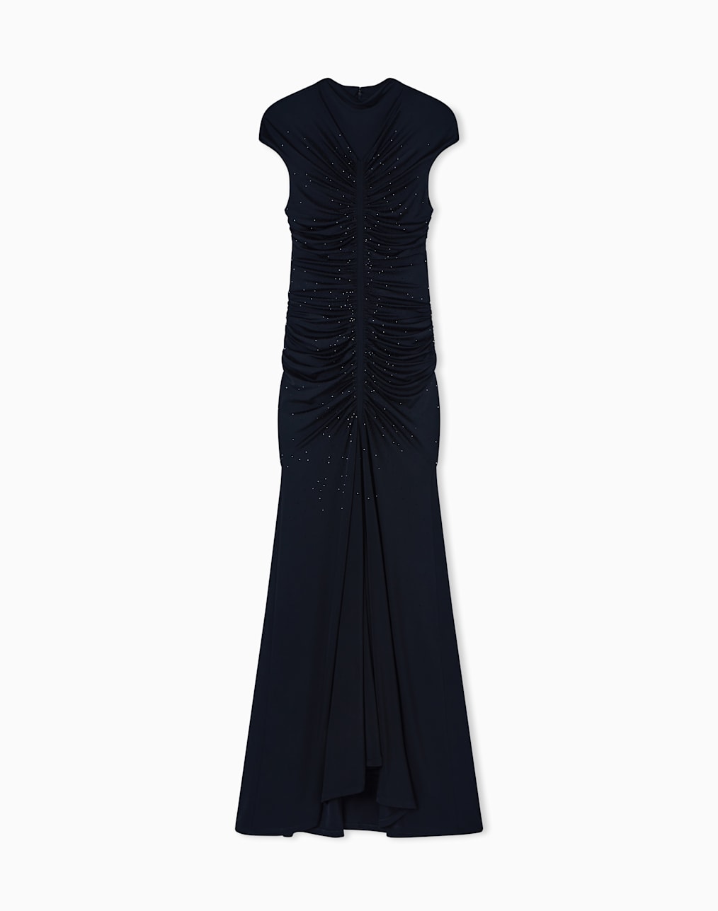 langes-kleid-aus-viskosejersey-mit-strasssteinen-schwarz--giorgio-armani