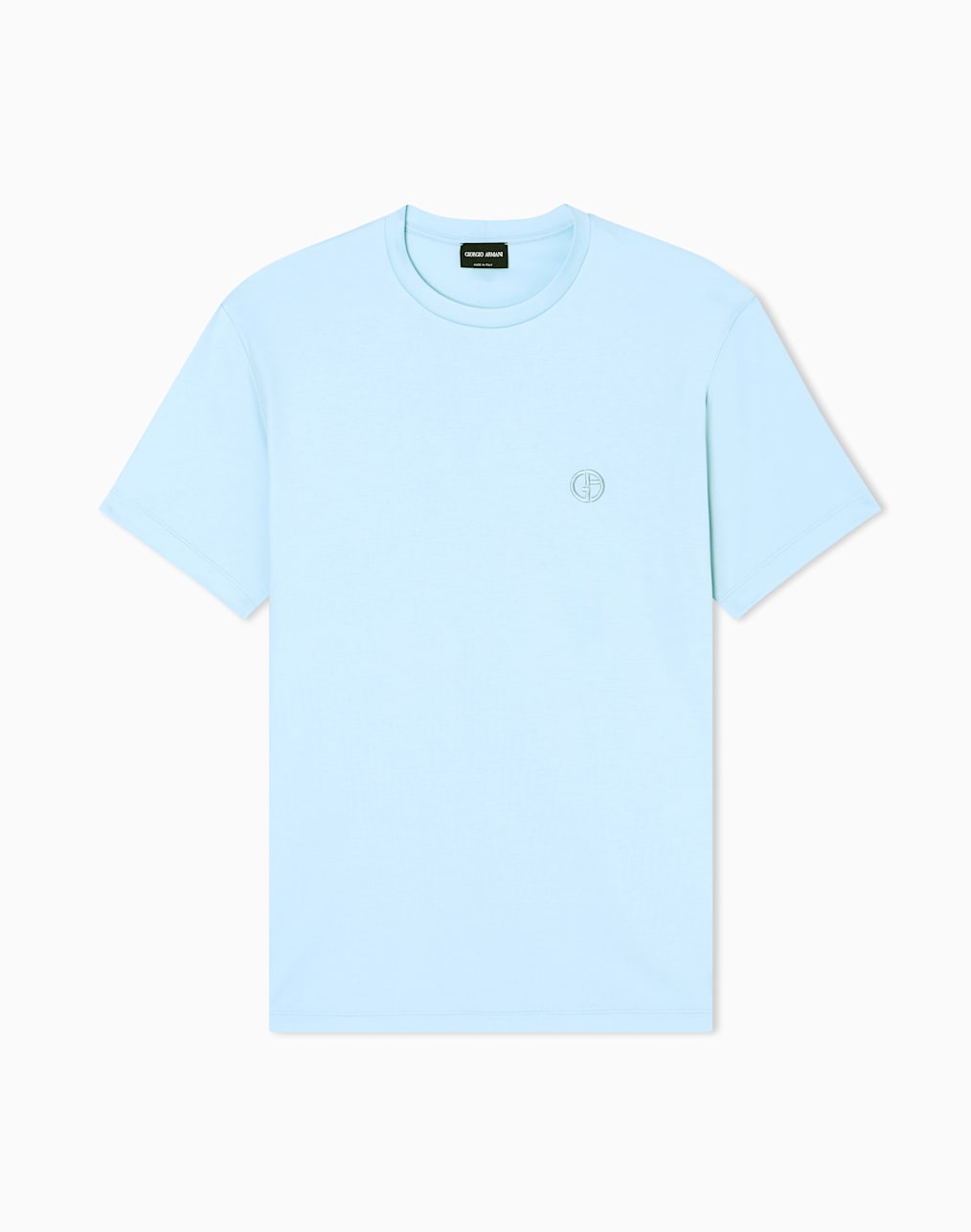 organic cotton interlock crew-neck T-shirt | Giorgio Armani US