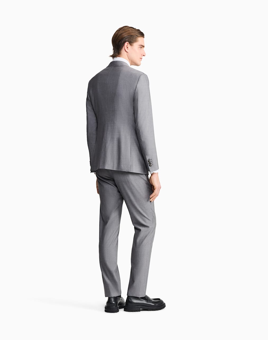 Giorgio Armani スーツ グレー Upton Line single-breasted jacket in linen canvas | Giorgio Armani US