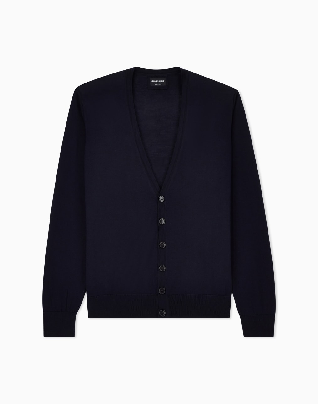 GIORGIO ARMANI ロングニットカーディガン ネイビー/EZ208 Cashmere cardigan with buttons | Giorgio Armani US