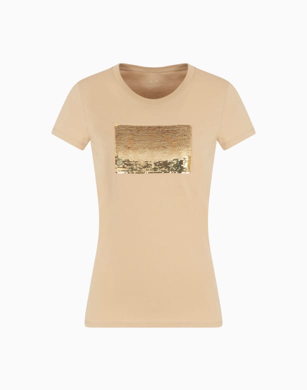 Slim fit T-shirt in pima cotton jersey