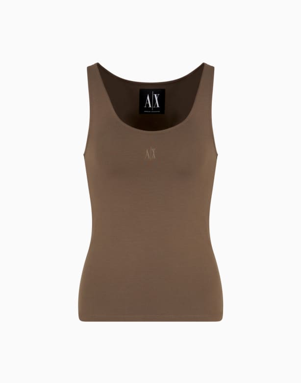 Cropped T-shirt with optical effect logo