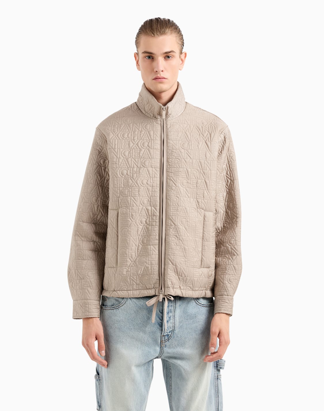 jacket-with-allover-embossed-logo-in-asv-fabric-beige--armani-exchange