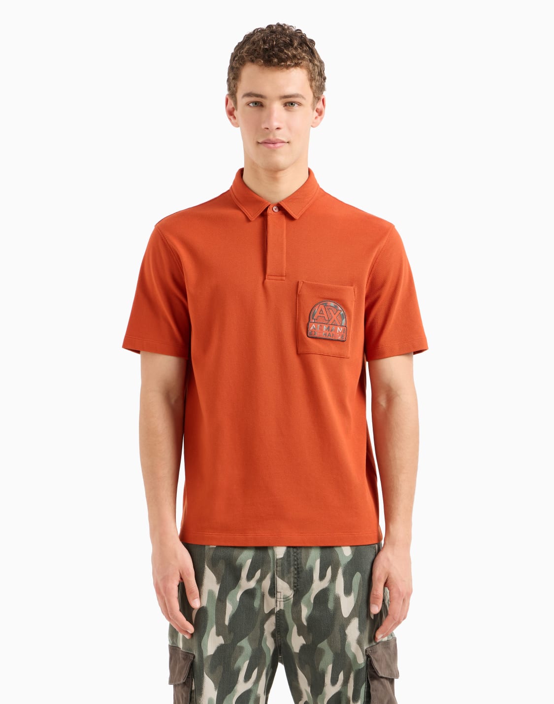 -organic-cotton-pique-polo-with-logo-patch-orange--armani-exchange