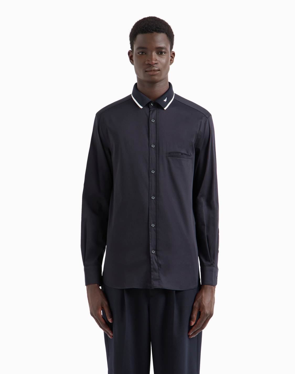 satin-shirt-with-contrasting-ribbed-collar-navy-blue--emporio-armani