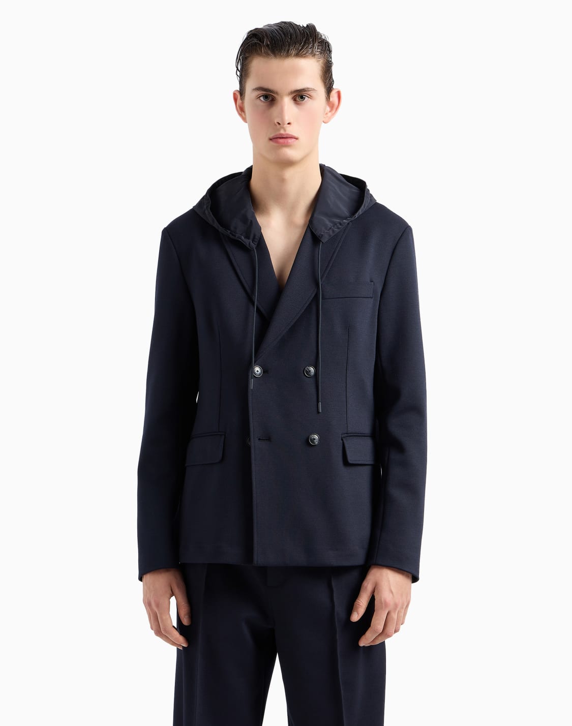 blazer-cruzado-en-suave-pao-de-mezcla-de-lana-con-capucha-de-nailon-azul-marino--emporio-armani