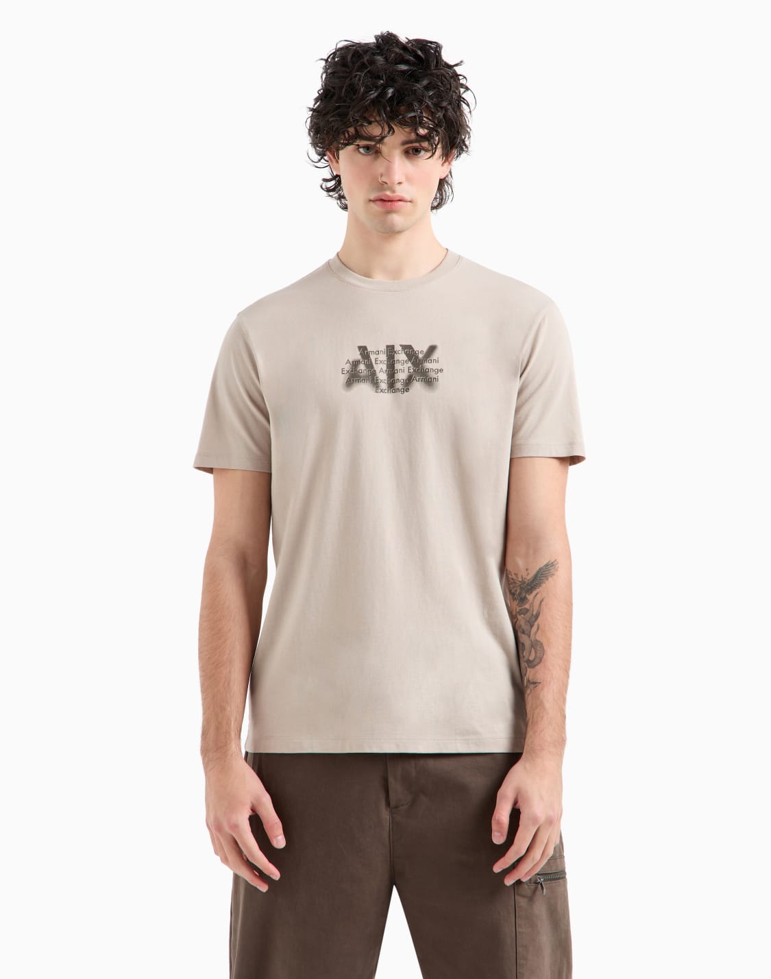 camiseta-regular-fit-con-logo-militar-urbano-en-algodn-asv-beige--armani-exchange