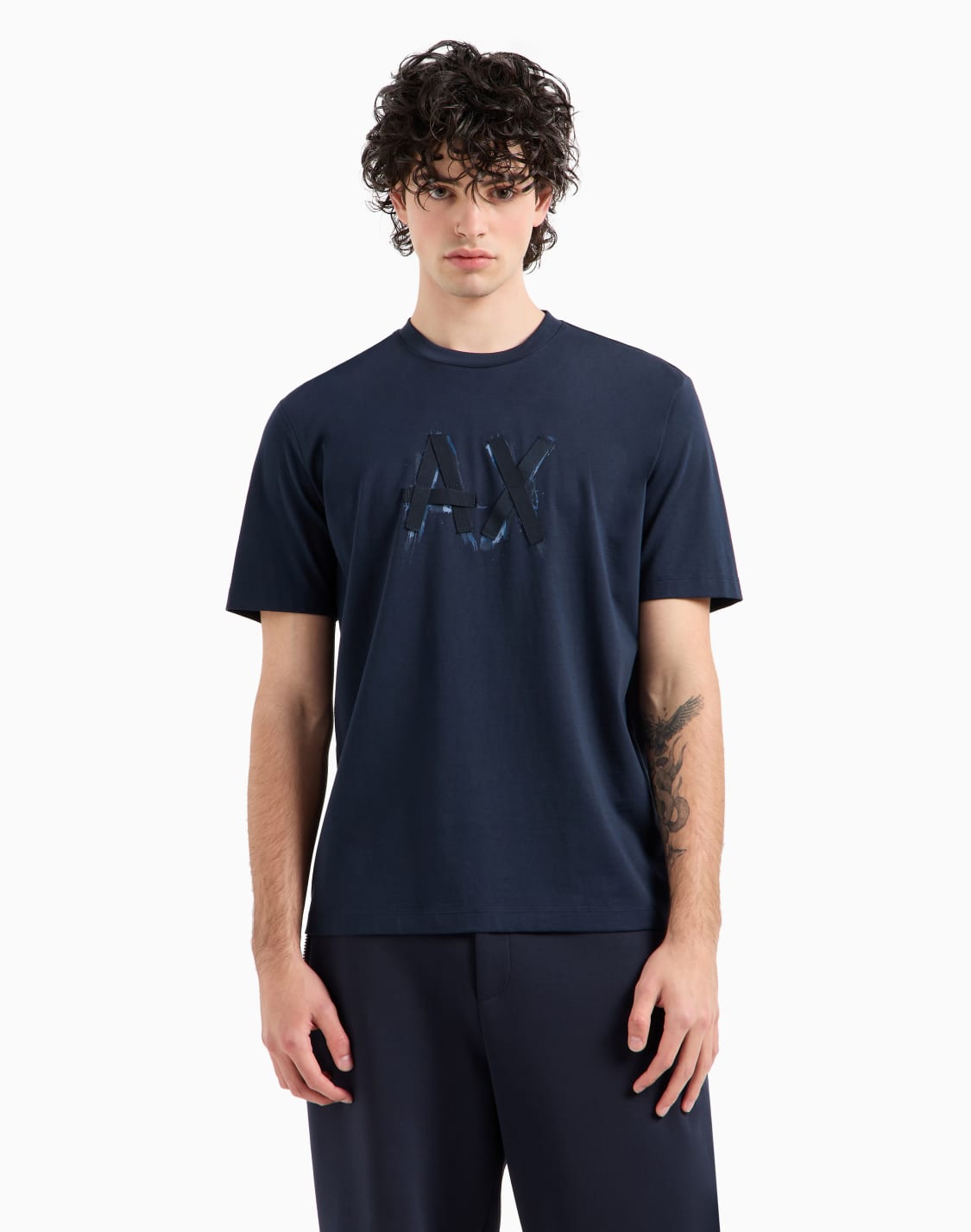 regular-fit-t-shirt-with-brush-stroke-logo-in-asv-cotton-navy-blue--armani-exchange