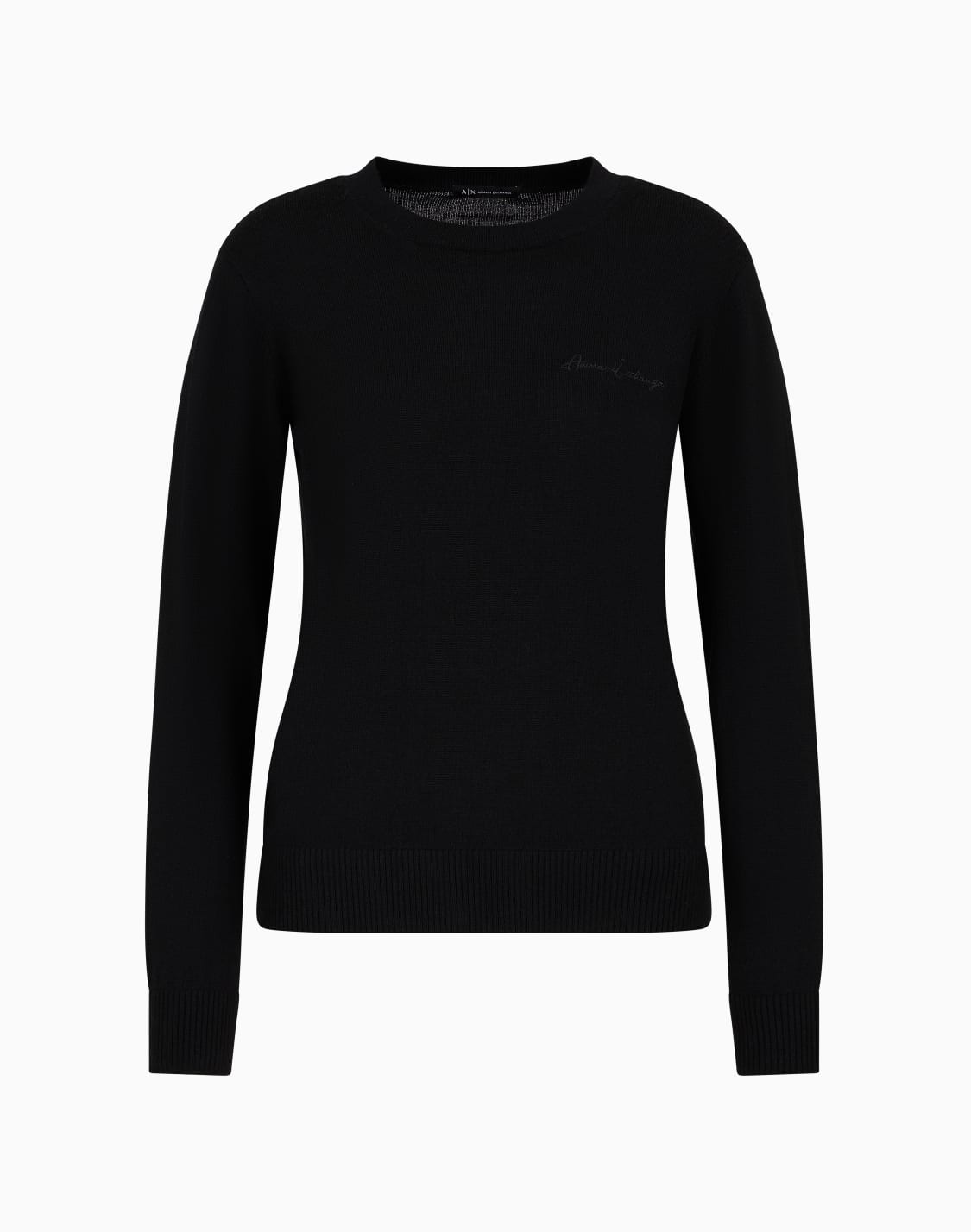 jersey-con-escote-redondo-y-logo-bordado-negro--armani-exchange