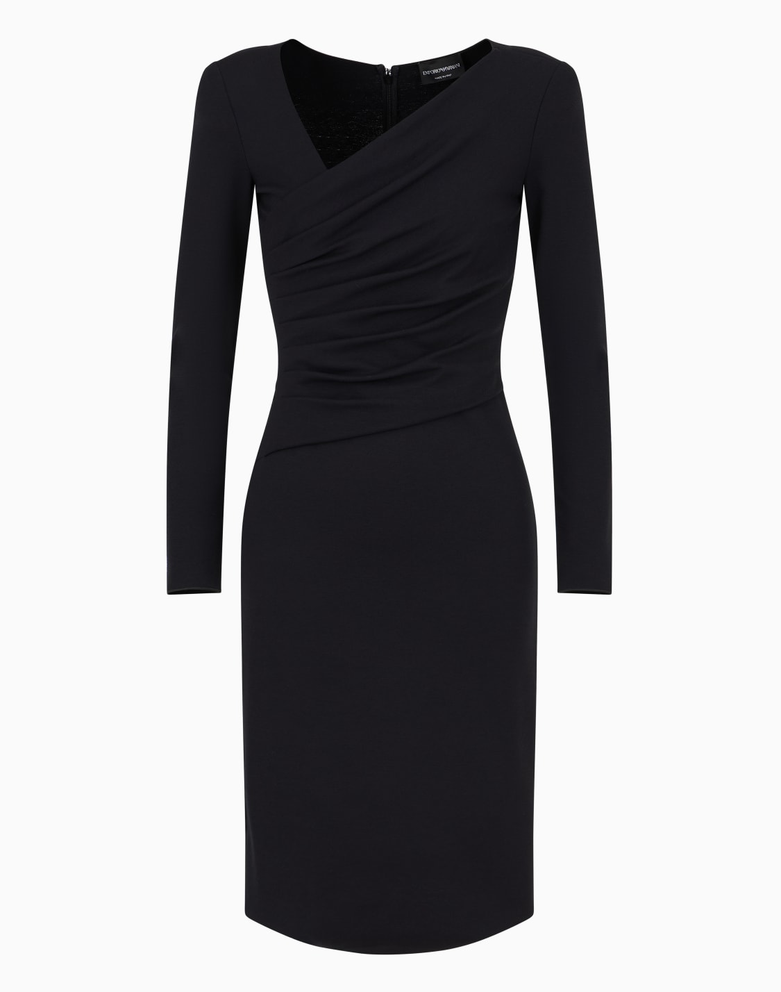 vestido-de-punto-milano-elstico-con-escote-cruzado-asimtrico-y-drapeado-negro--emporio-armani