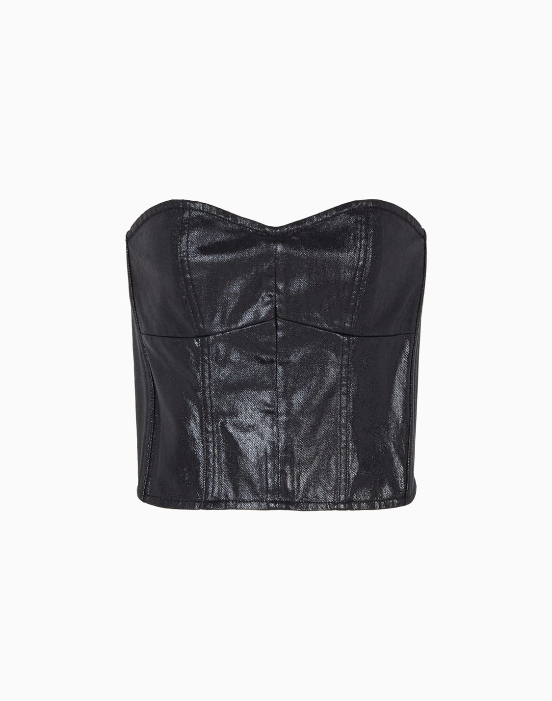 coated-denim-sweetheart-neckline-top-black--armani-exchange