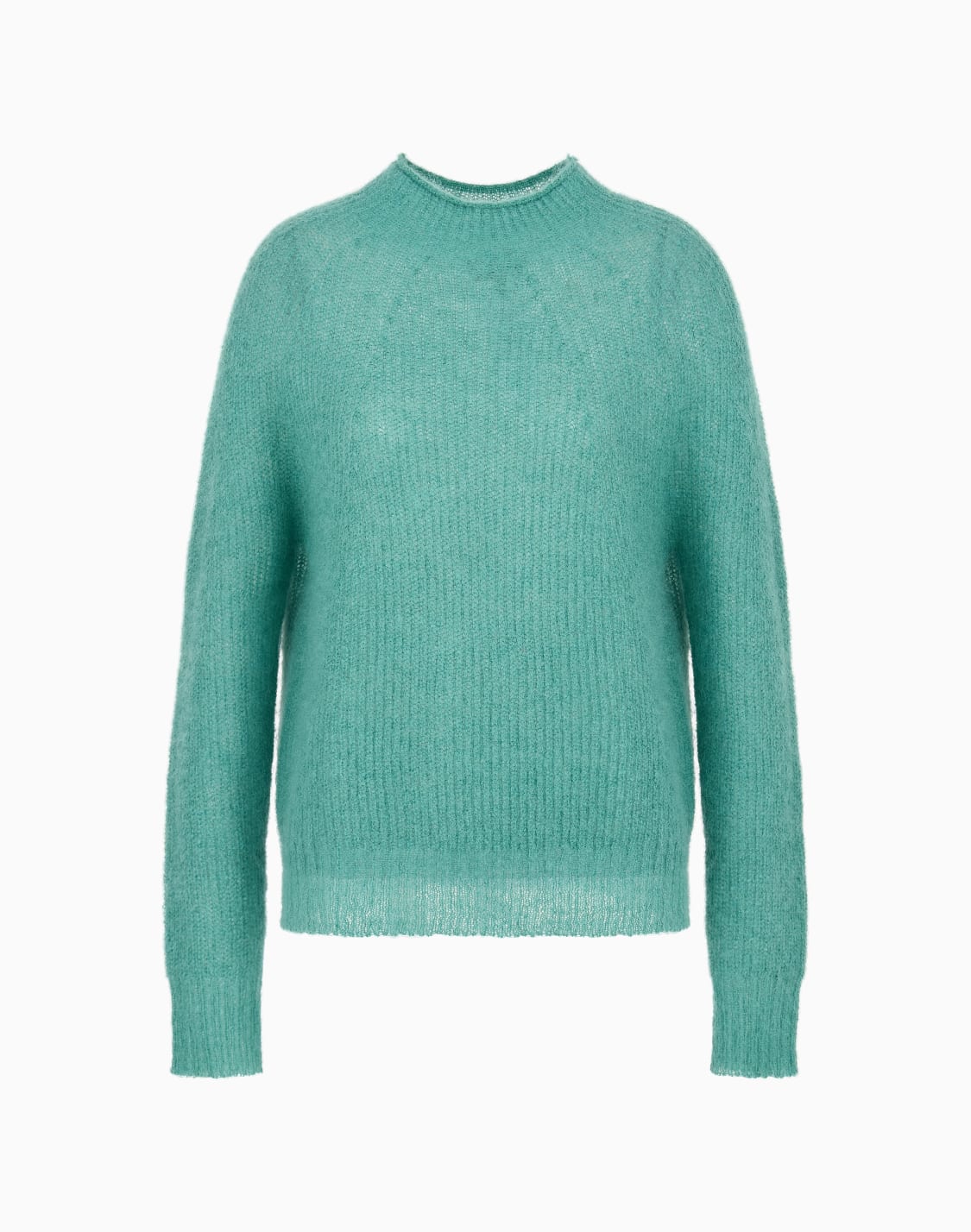 jersey-en-mezcla-de-lana-mohair-con-canal-ingls-verde--emporio-armani
