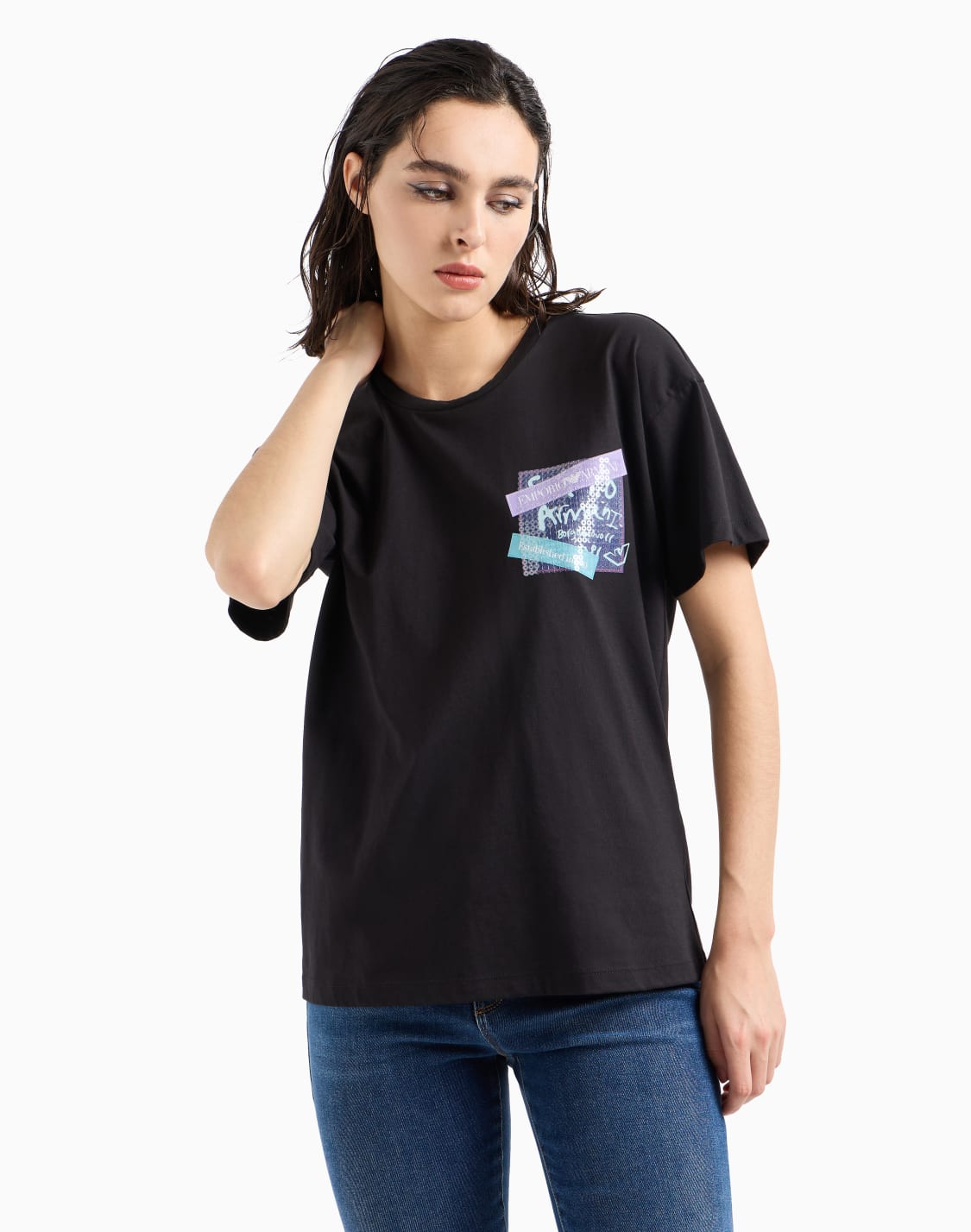 camiseta-de-punto-orgnico-con-estampado-de-logotipo-y-lentejuelas-asv-negro--emporio-armani