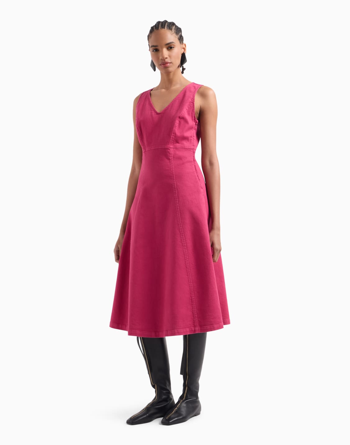 vestidos-midi-fucsia--emporio-armani