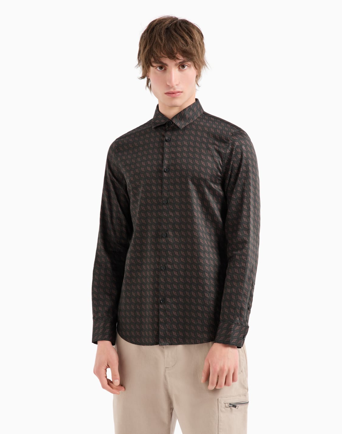 regular-fit-patterned-satin-cotton-shirt-black--armani-exchange