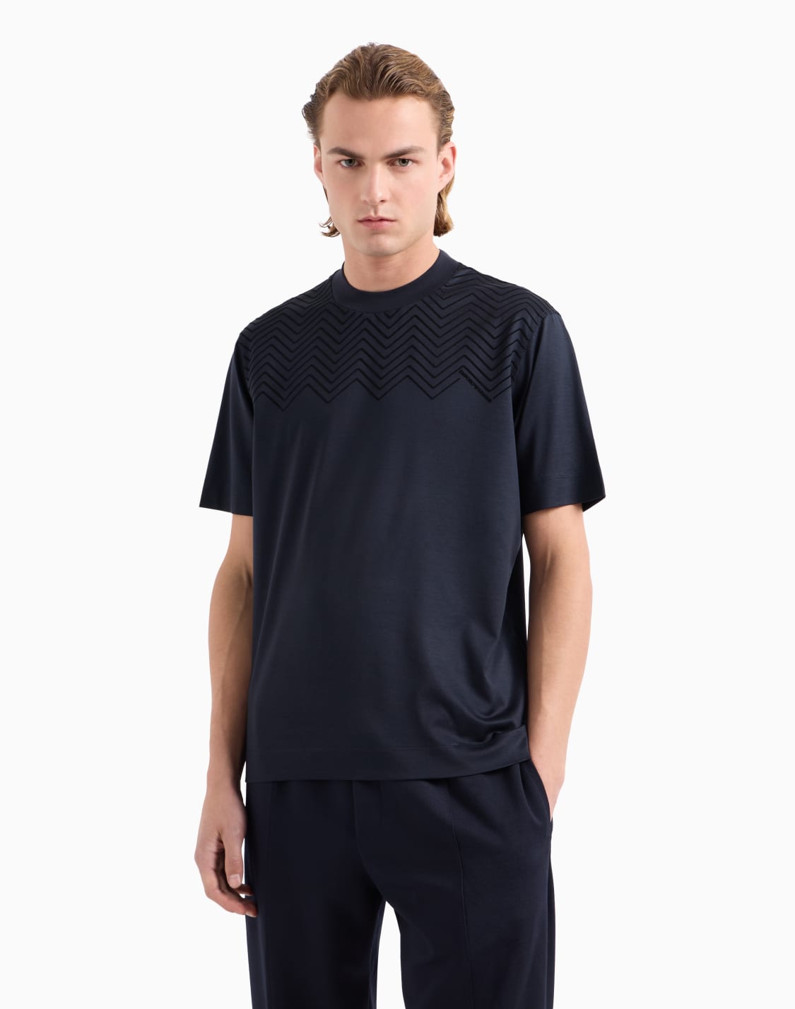 -lyocell-blend-jersey-t-shirt-with-chevron-flock-detail-navy-blue--emporio-armani