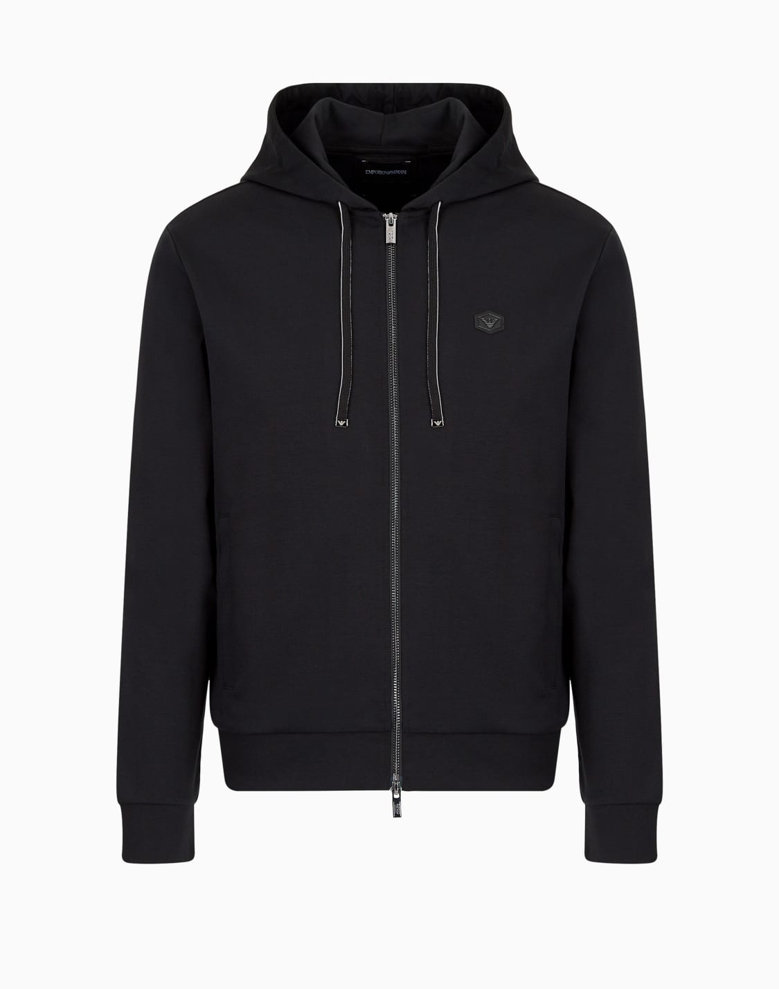 hooded-zipped-ponte-di-roma-sweatshirt-black--emporio-armani