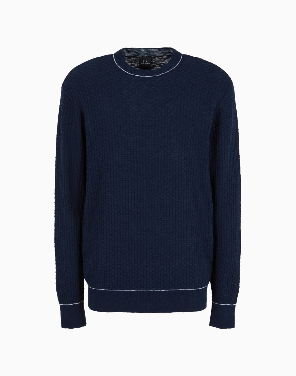 -boucle-crew-neck-sweater-navy-blue--armani-exchange