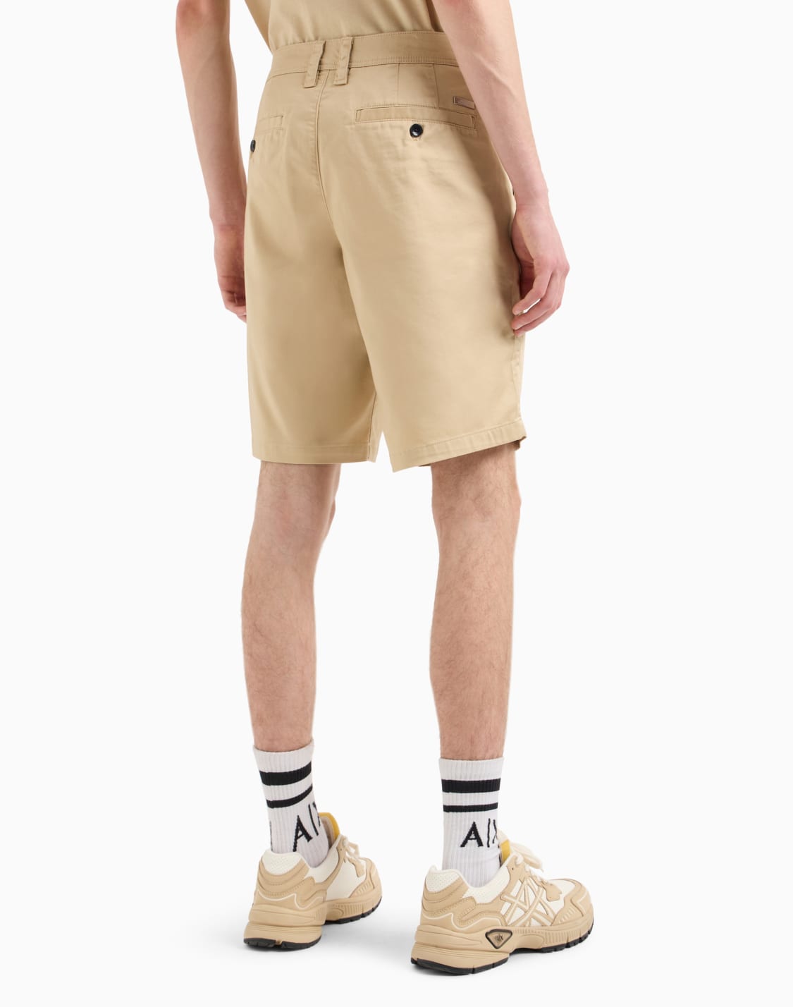 Armani Exchange Beige Cotton Bermuda Shorts main image 1
