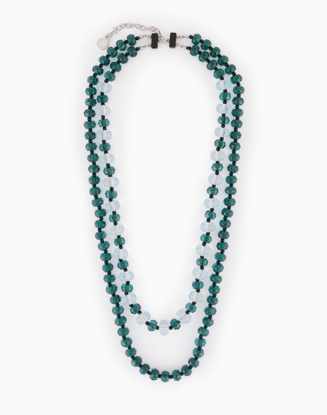 collar-de-doble-vuelta-con-esferas-facetadas-verde--emporio-armani